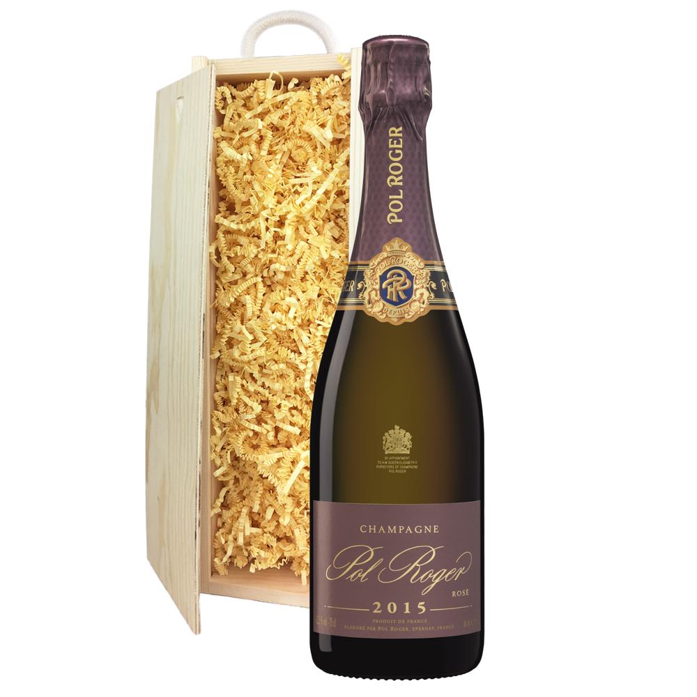 Pol Roger Vintage Rose 2015 Champagne 75cl In Pine Gift Box